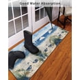 thumbnail image 3 of Summer Beach Front Door Mat Sun Umbrella Ship Watercolor Beach Chair Welcome Doormat Indoor Outdoor Entrance Floor Mat Non-Slip Washable Runner Rug for Front Porch Decor 24x71 Inch, 3 of 6