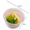 thumbnail image 2 of Pebbuoy Salad Spinner,Fruit Vegetable Washer Spinner with Bowl,Manual Lettuce Spinner Vegetable Dryer Non-Slip Base Drainage Design, 2 of 6