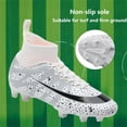 thumbnail image 2 of Crampons de Soccer pour Hommes Professionnels à Crampons Montants Chaussures de Soccer pour Enfants Antidérapantes Bottes de Soccer Extérieur Intérieur Gazon Entraînement Chaussures de Soccer, 2 of 5