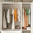 thumbnail image 2 of OXYLIFE Wardrobe Armoire Closet Cabinet with Glass Doors, Hanging Rod and Drawers for Bedroom, 47.4" Wide, 2 of 8