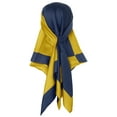 thumbnail image 6 of INSPIRE CHIC Women Contrast Color 35" Large Scarf Satin Silky Square Head Wrap Bandanas Navy Blue Yellow 90x90cm/35.4x35.4", 6 of 6