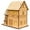 E, variant on Wooden Houses for Crafts and DIY Wooden Christmas Village Kits, Light-Up Handmade Wooden Ornament for Holiday Scene Building and Decor