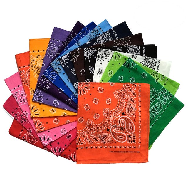 MasteelfCA 12 Pcs Petit Bandana Carré pour Femmes, Polyester, Imprimé Insecte Cajou, Mouchoir (Couleur Aléatoire)