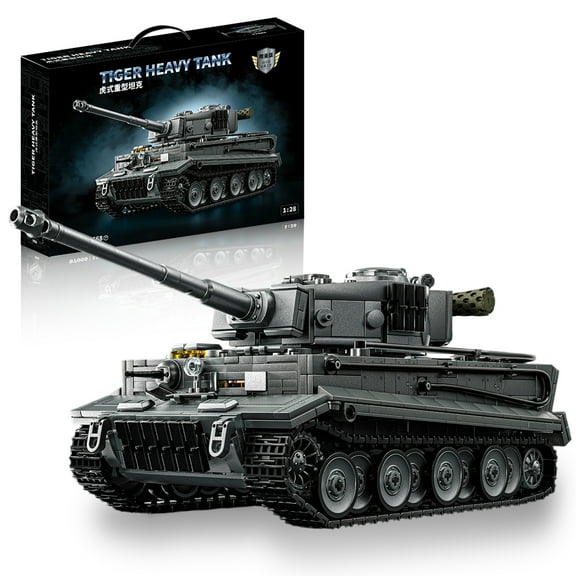 GZBrick Tiger Heavy Tank Building Sets WW2 Military Toy for Adults Boy Compatible with Lego 1668PCS