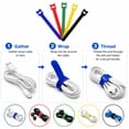 thumbnail image 4 of 100 Pack Adjustable 7.9 Inch Fastening Cable Ties, Cord Organizers for Electronics, Home and Office, TIKA, 4 of 7