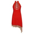 thumbnail image 4 of Yhong Robe de Danse Lyrique Florale pour Filles Enfants Justaucorps de Gym Sans Manches Contemporain Rouge 8, 4 of 7