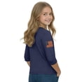thumbnail image 5 of Abcomgle Girls 4th Of July Shirts 2026 3/4 Sleeve Patriotic Shirts Crewneck Fashion 250th Anniversary Graphic Shirts Cute Independent Day Tees,Navy,5-6Years, 5 of 5