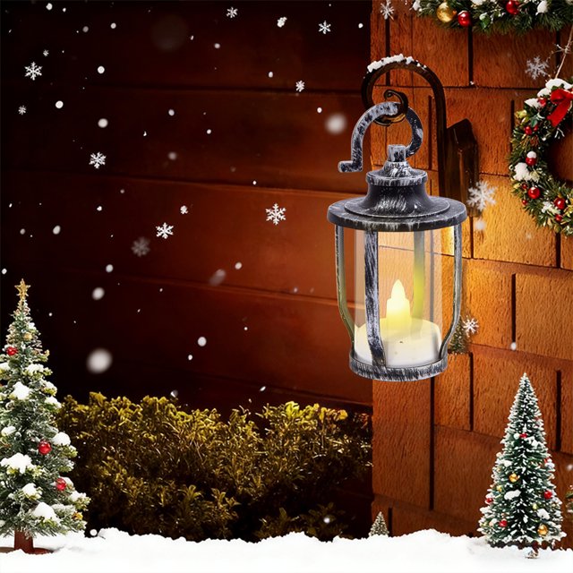 Linterna de candelabro de esqueleto LED | Luz de vela sin llama de Halloween | Lámpara colgante de plástico con batería | Oro Rojo Blanco Negro Plata | 5.9"x3.1" | Decoración de fiestas en el patio
