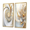 thumbnail image 3 of Designart "Spiraling Amidst Opulent Fractals In Gold And White IV" Fractals Framed Wall Art Set Of 2 - Transitional Gold Gallery Wall Frame Set For Home Decor, 3 of 6