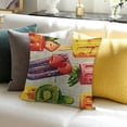 thumbnail image 3 of SHANXI Summer Pillow Covers Watercolor Decorative Pillow Cases Orange Fruits Cushion Case Seasonal Farmhouse Home 22x22in, 3 of 5