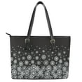 thumbnail image 2 of ZUXONGSY Snowflake Print Handbag for Women Fashion Satchel Handbags Practicality Top Handle Tote Bag with Zippered for Business Shopping, 2 of 6