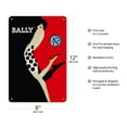 thumbnail image 2 of Bally Kick - Bally Shoes - Vintage Advertising Poster by Bernard Villemot c.1980s - 8 x 12 inch Vintage Wood Art Sign, 2 of 4