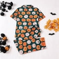 thumbnail image 7 of Miaoju Pajama Set for Women 2 Piece Round Neck Button Down Silk Pjs Halloween Lounge Set Homewear Pajama Set, 7 of 7