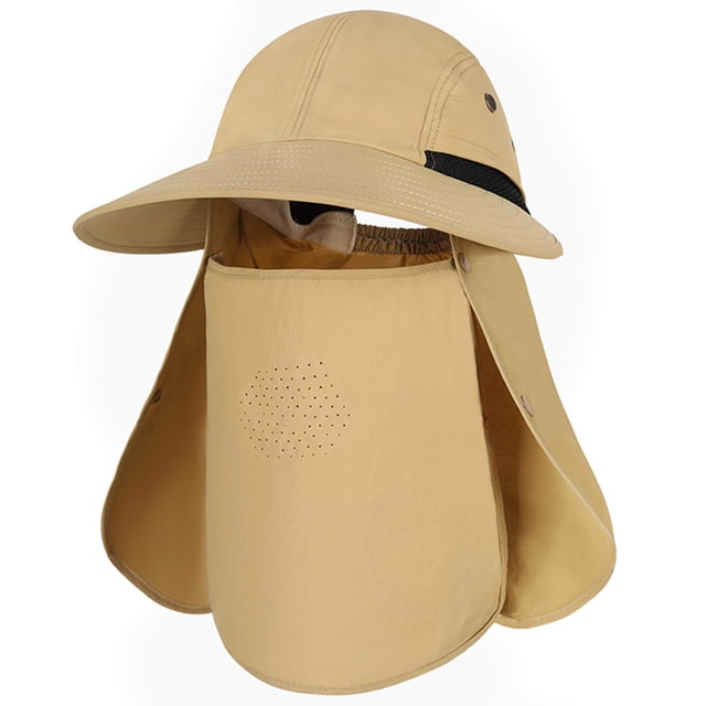 Sombrero Deportivo Sombrero para El Al Aire Libre Protección Solar para Ciclismo Pesca Verano Sombrero para El Extraíble (caqui)