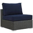 thumbnail image 5 of Modway Sojourn 7 Piece Outdoor Patio Sunbrella® Sectional Set in Canvas Navy, 5 of 8
