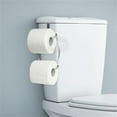 thumbnail image 2 of YBM Home over the Tank Toilet Tissue Paper Roll Holder and Dispenser for Bathroom, Silver, 2 of 2
