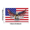 thumbnail image 3 of Us 250 Flag – 250th Anniversary USA Double Sided 3-Ply Outdoor Flag, We The People 1776-2026 Patriotic Yard & House Banner for 4th of July (3X5), 3 of 5