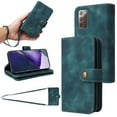 thumbnail image 1 of for Samsung Galaxy Note 20 Wallet Case, [Card Slots] PU Leather ID Credit Holder Folio Flip Kickstand Magnetic Clasp Phone Cover & Lanyard & Shoulder Strap for Note 20, Blue, 1 of 8