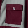thumbnail image 6 of Eltusu Men's Casual Button Down Shirts, Summer Stretch Regular Fit Lapel Collar Short Sleeve Shirts Wine Size S-3XL, 6 of 7