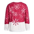thumbnail image 5 of Women's Pullover Tops O-Neck Christmas Print Long-sleeved Sweatshirt Casual Blouse, 5 of 6