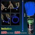 thumbnail image 2 of Nudala Pulsera De Varillas Luminosas Azules Al Por Mayor Fiesta Que Brilla En La Oscuridad 100 Piezas Collares De Varillas Luminosas De 8 Pulgadas Con 100 Conectores Juguetes Iluminados Para El Día De, 2 of 5