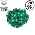 thumbnail image 3 of Novelty Lights Green LED Christmas String Lights 70 Mini Bulbs (Green Wire, 24 feet), 3 of 9