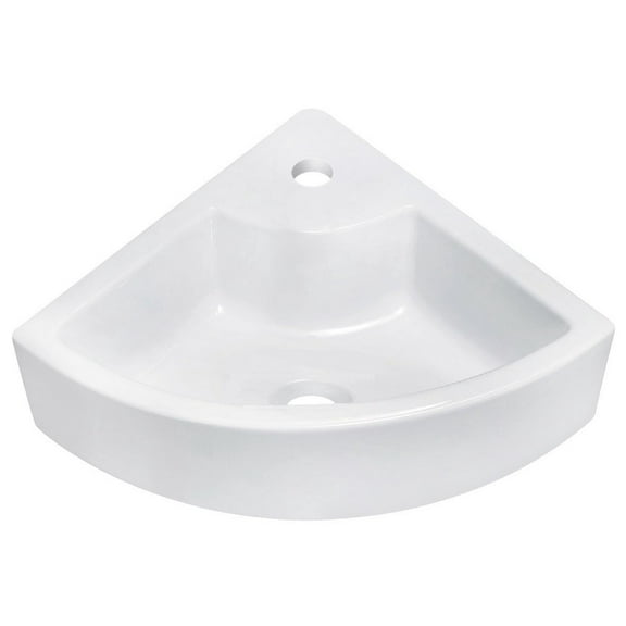 American Imaginations 22.75-in. W Above Counter White Bathroom Vessel Sink For 1 Hole Center Drilling AI-367