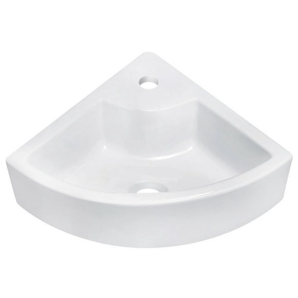 American Imaginations 22.75-in. W Above Counter White Bathroom Vessel Sink For 1 Hole Center Drilling AI-367