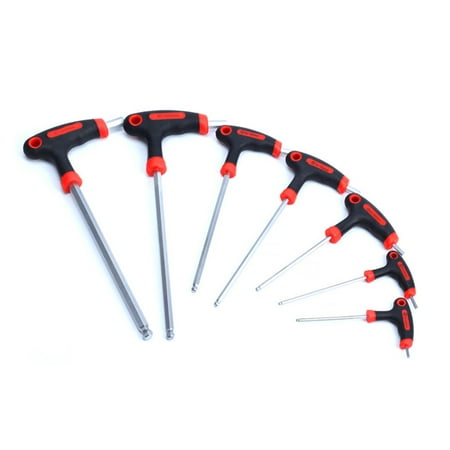 

Lacyie 7 Piece Allen Wrench Set T-Handle Bicycle Repairing Screw Tool