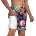 thumbnail image 3 of Balery Easter Eggs1 Mens Swim Trunks Swim Shorts for Men Quick Dry Inseam Beach Shorts with Compression Liner Pocket-XX-Large, 3 of 9
