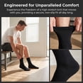 thumbnail image 4 of Swanpen 6 Pairs Loose Fit Socks Black White Gray Non Binding Wide Calf for Men Women Plus Size, 4 of 6
