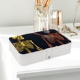 thumbnail image 6 of Skeleton Elegant PU Leather Jewelry Organizer Box with Removable Compartment, Portable Earring Organizer and Bracelet Holder, 6 of 6
