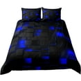 thumbnail image 2 of Taicans Blue & Black Bedding Set Full Size Light Geometric Comforter Set for Kids Boys Girls Decor Comforter Modern Style Duvet Set,1 Duvet Cover & 2 Pillowcase, 2 of 6