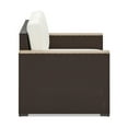 thumbnail image 6 of Pemberly Row Contemporary Brown Rattan Loveseat, 6 of 7