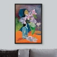 thumbnail image 3 of IDEA4WALL Framed Wall Art Still Life with Flowers and Idol by Paul Gauguin Historic Cultural Illustrations Fine Art Retro Canvas Print for Living Room, Bedroom, Office - Black 16"x24", 3 of 5