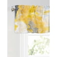 thumbnail image 6 of Valances for Windows Gray Yellow Wave Rod Pocket Cafe Window Treatments Valance Curtains for Kitchen Bathroom Laundry Basement Windows 42"x18", 6 of 9