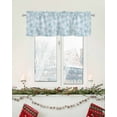 thumbnail image 6 of Curtain Valance for Windows Christmas Winter Snowflakes Seamless Blue Kitchen Valances Rod Pocket Short Curtains,Teal White Snowflake Window Treatment Panel for Living Room Bathroom Bedroom 42x12in, 6 of 7