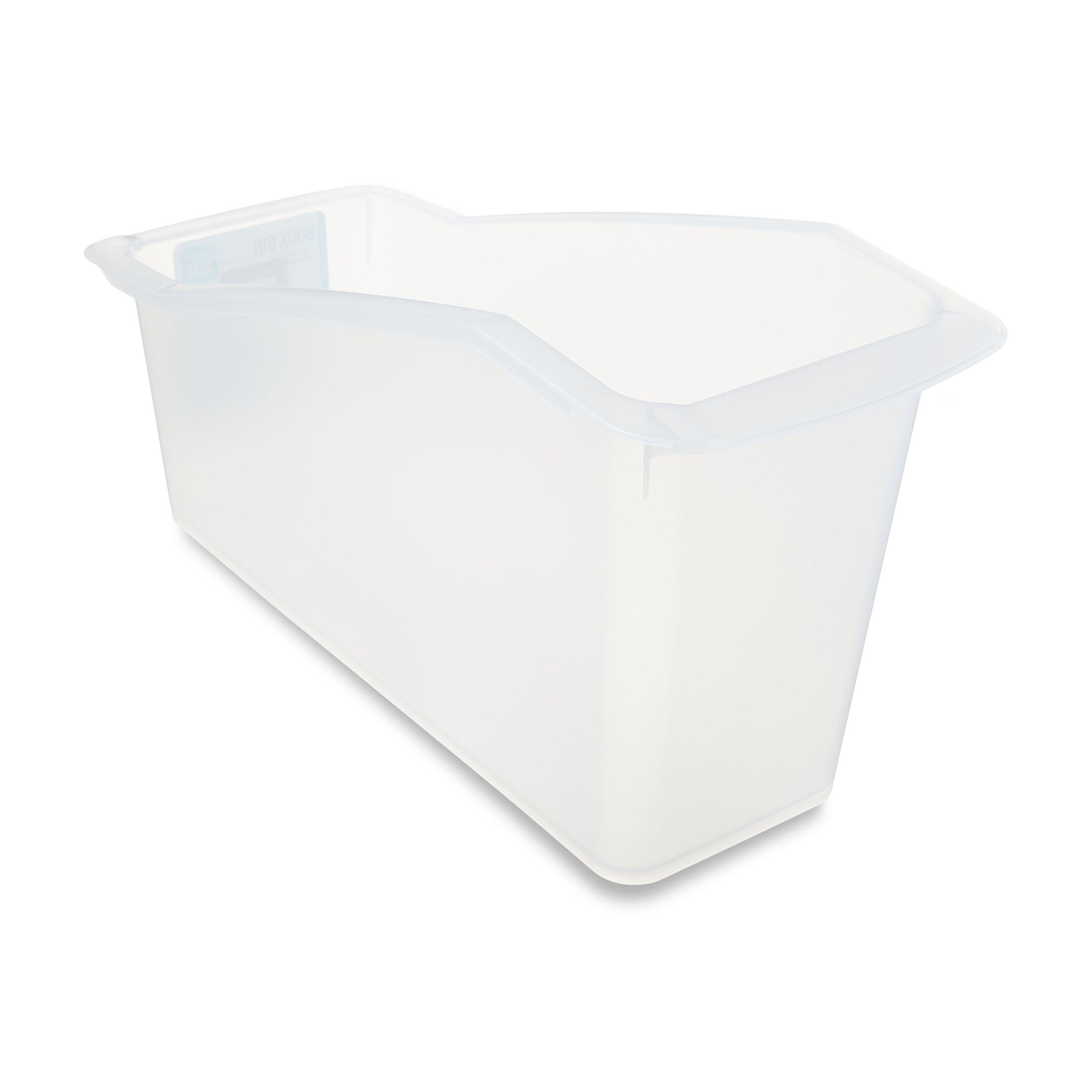 Pen+Gear Book Bin, 14.3 x 5.44 x 7.1 in, Clear