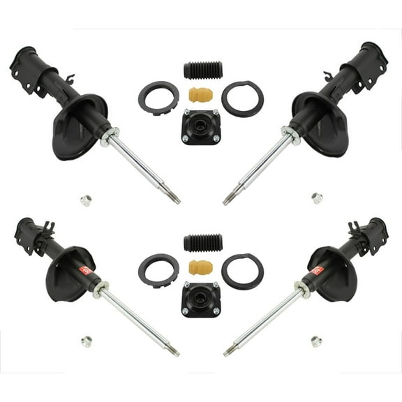 Front & Rear Struts W Upper Strut Mounts 6pc Fits For 1.8L KIA Spectra 02-04