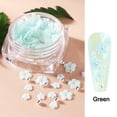 thumbnail image 2 of Diamantes de imitación de flores para uñas acrílicas, suministros de arte con perlas, manicura, deco Irfora Verde, 2 of 7