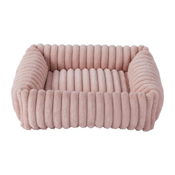 Cama para perros,Cama para perros Cama para gatos Cama suave para mascotas Cama acolchada para interiores,Cama para mascotas antideslizante y lavable para perros y gatos,Cómoda y cálida Rosa