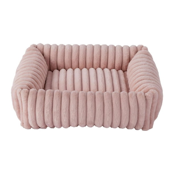 Colchoneta para dormir para perros, cálida y bonita, cómoda y con funda extraíble. Rosa