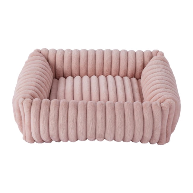 Cama para perros,Cama para perros Cama para gatos Cama suave para mascotas Cama acolchada para interiores,Cama para mascotas antideslizante y lavable para perros y gatos,Cómoda y cálida Rosa