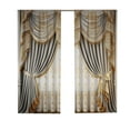thumbnail image 3 of Xuniizn Blackout Curtains for Bedroom Thermal Insulated - Polyester Black Out Curtains 2 Panels Set Room Darkening Window Curtains for Living Room, 3 of 4