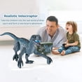 thumbnail image 4 of Dinosaurio de juguete con control remoto para niños, juguete eléctrico giratorio de 360 grados que camina con sonido rugiente y cabeza y cola temblorosas., 4 of 5
