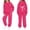 Hot Pink, variant on Tiijoy Toddler Girls Active Sweatsuit Bow Print Soft Hoodie Sweatpants Set, Sizes 3-4