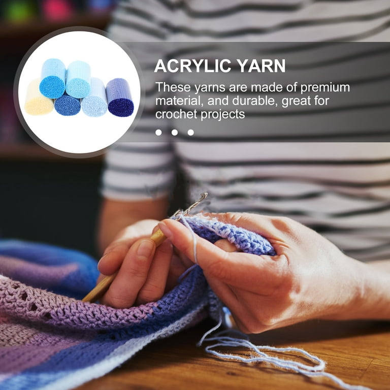 Yarn Rug Hook Diy Precut Yarns Embroidery Colorful Carpet Kit Wool
