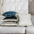 thumbnail image 6 of DriftAway Boho Throw Pillow Covers Modern Farmhouse Decorative Home Cushion for Bed Sofa or Bench 2 Pieces 18"L x 18"W Plus 1.5" Linen Blend Flange Peacock Blue, 6 of 7