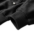 thumbnail image 5 of IhhxPro Big & Tall Men's Vintage-Inspired Leather Look Bomber Jacket with Pockets Fit Zip-Up Retro Classic Motorcycle Outerwear Casual Slim M-4XL, 5 of 9