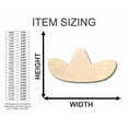 thumbnail image 2 of Unfinished Wood Sombrero Shape - Craft - up to 46" DIY 5" / 1/2", 2 of 3